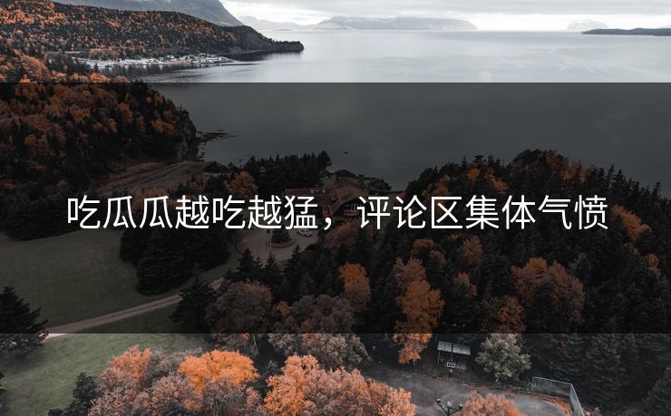 吃瓜瓜越吃越猛，评论区集体气愤